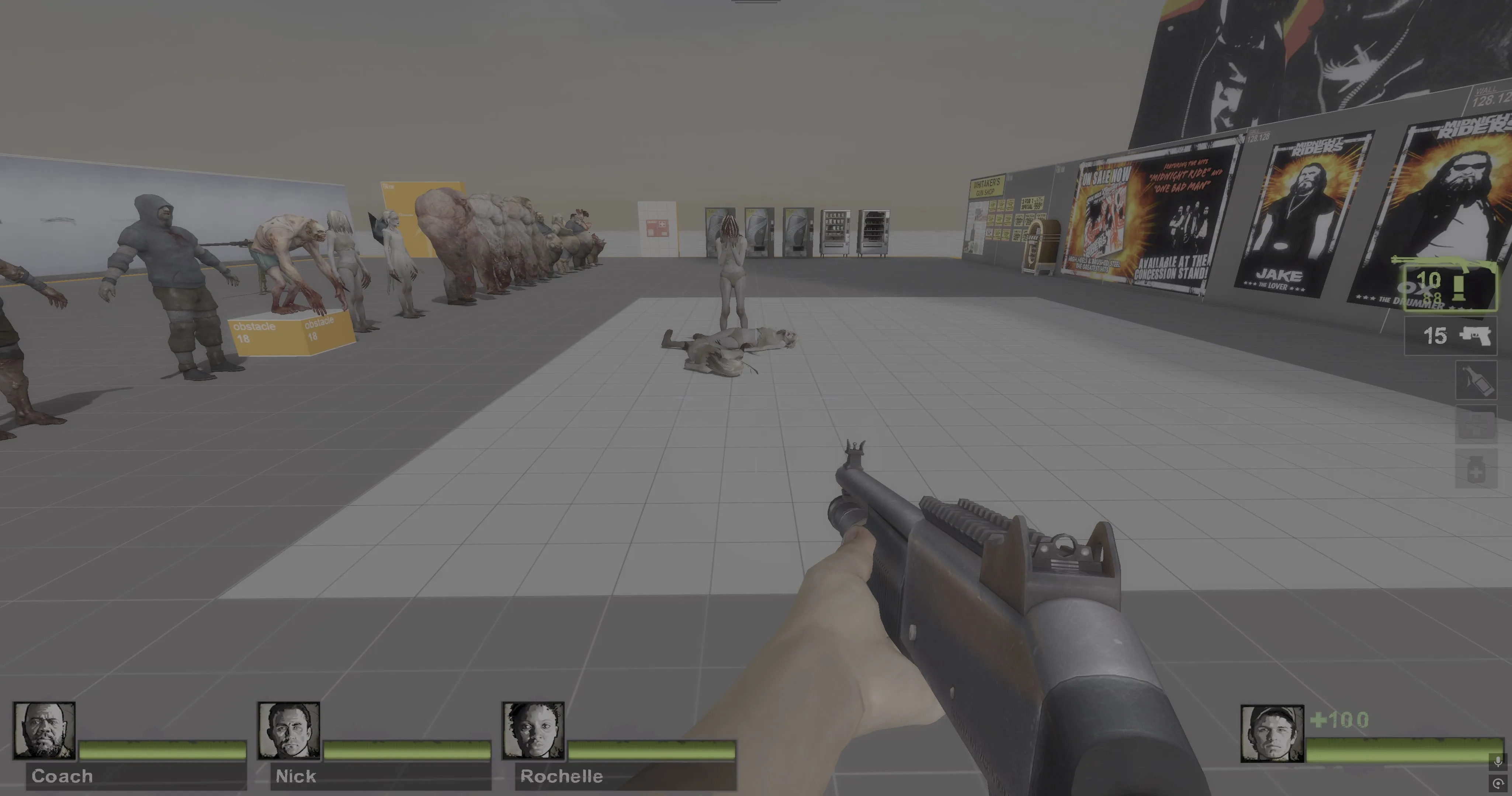The wandering Witch during a Left 4 Dead 2 audio playback test